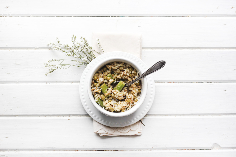 Pea and Asparagus Risotto